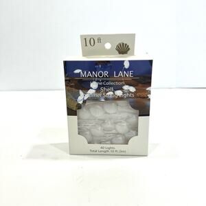 Manor Lane Shell Shimmer String Lights 10’ NEW